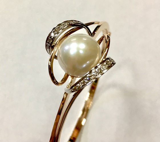 Ручная работа: Гарнитур жемчужный